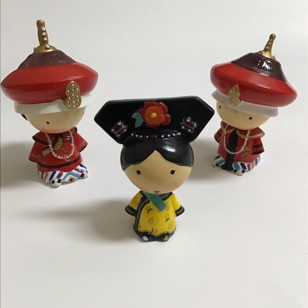 Bobble Head Dolls SET OF 3 Beijing China Palace Museum Gifts Souvenir Resin - Picture 6 of 10